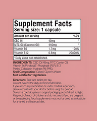 Menopause supplement facts label